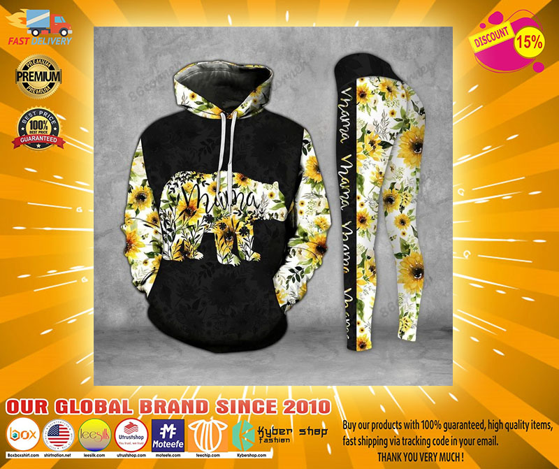 Mama bear Sunflower 3D hoodie and legging21