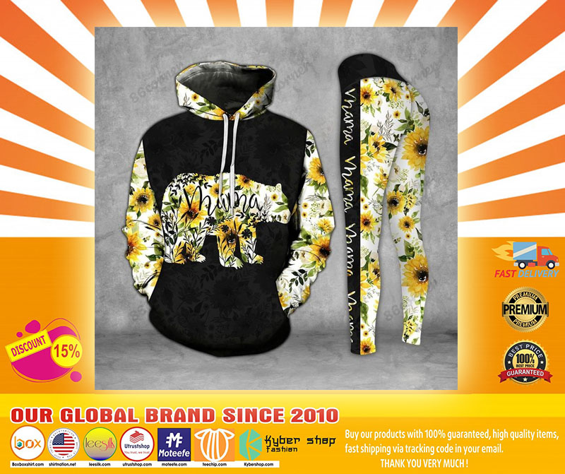 Mama bear Sunflower 3D hoodie and legging4