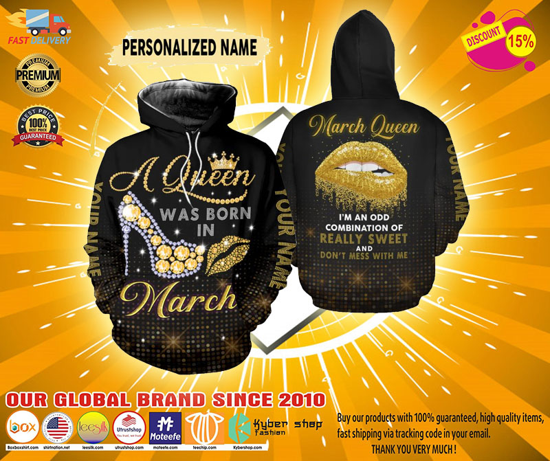 March queen custom name 3D hoodie and legging21