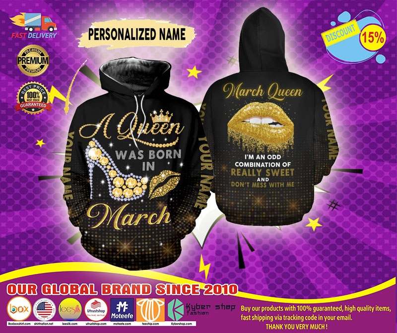 March queen custom name 3D hoodie and legging1