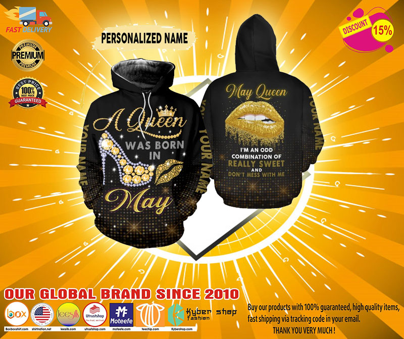 May queen really sweet and dont mess with me custom name 3D hoodie and legging3