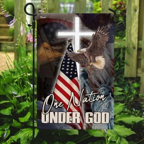 One nation under god eagle American flag3