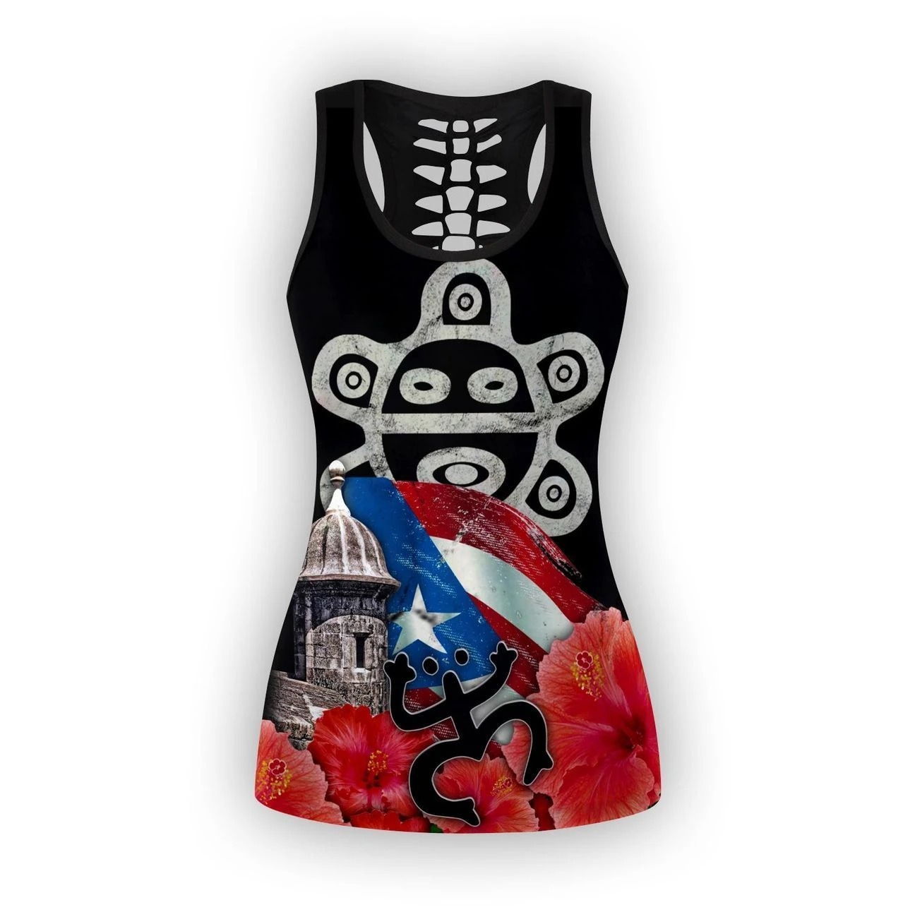 Puerto rice sol taino outfit legging and tank top2