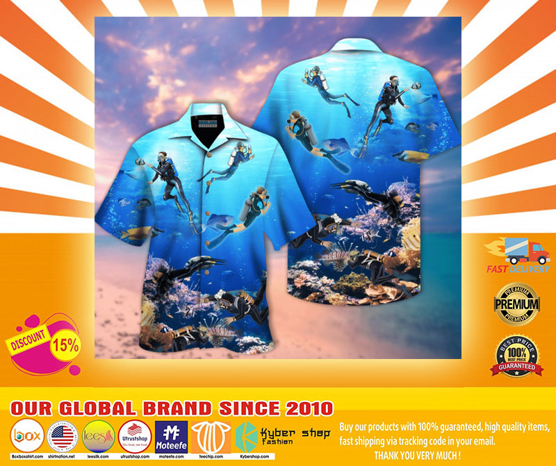 Scuba diving hawaiian shirt4