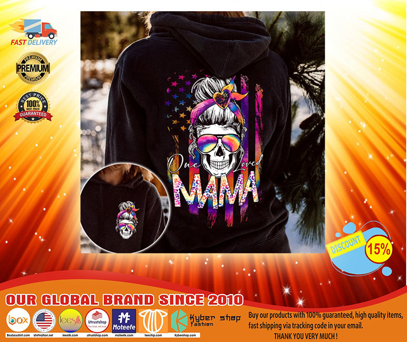 Skull colorful one loved mama 3d hoodie3