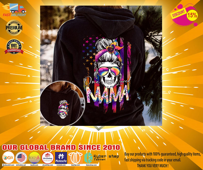 Skull colorful one loved mama 3d hoodie2