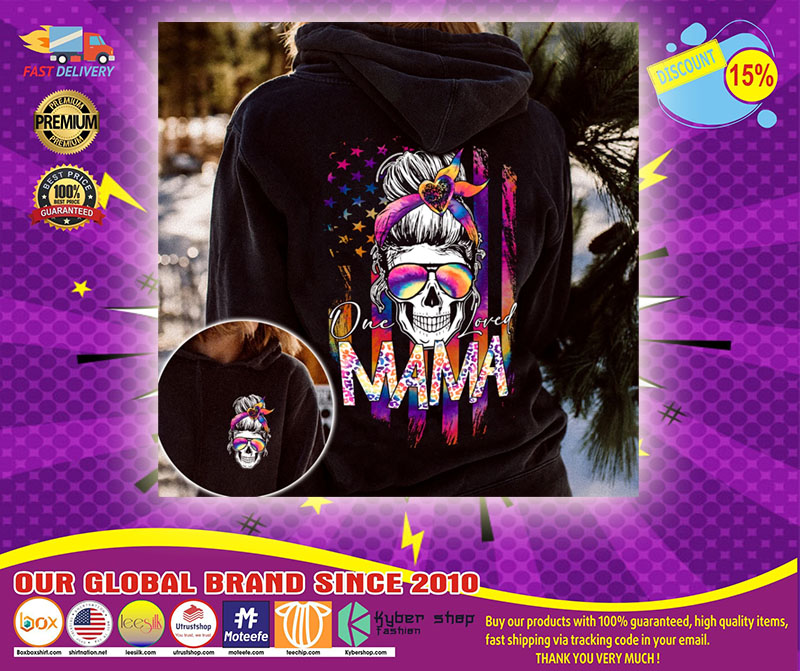 Skull colorful one loved mama 3d hoodie1