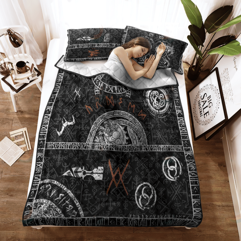 Viking tattoo bedding set2