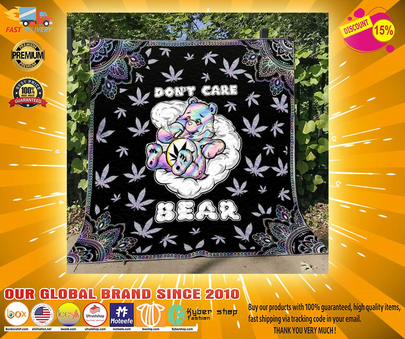 Weed dont care bear bedding set4 1