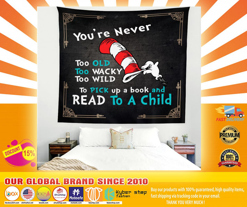Youre never too old too wacky too wild to pick up a book blanket4