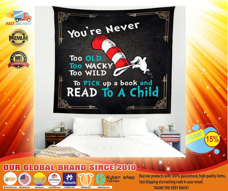 Youre never too old too wacky too wild to pick up a book blanket3