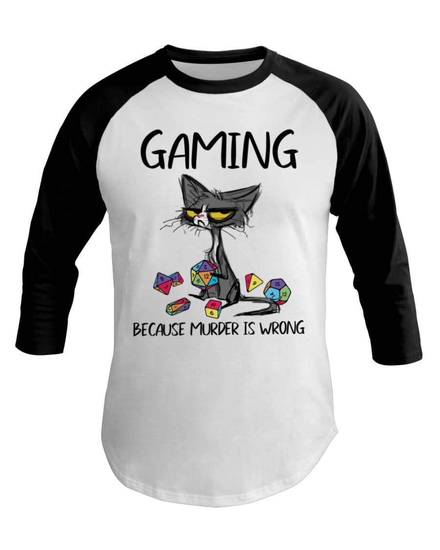 Cat Gaming Because Murder is Wrong Shirt8 1