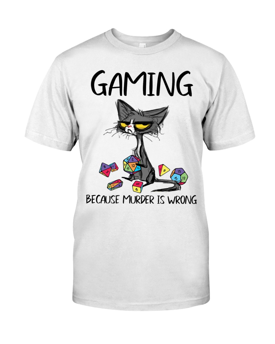 Cat Gaming Because Murder is Wrong Shirt9 1