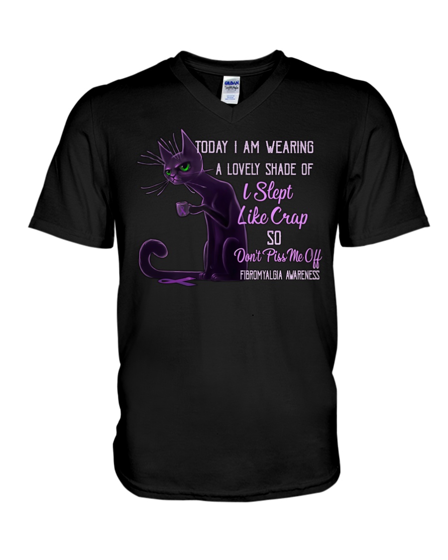 Cat Today I Am Wearing A Lovely Shade Of I Slept Like Crap Shirt22