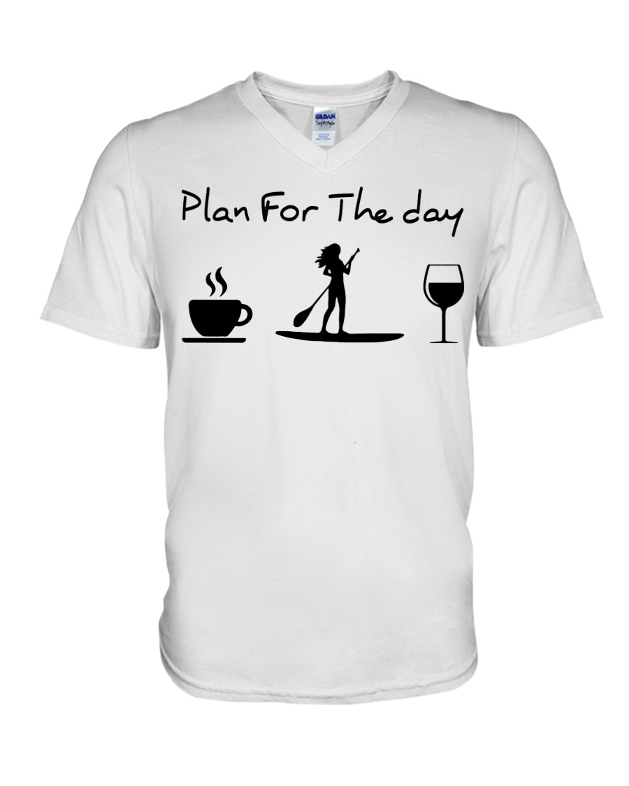 Coffee Paddle Poard Wine Plan For The Day Shirt3
