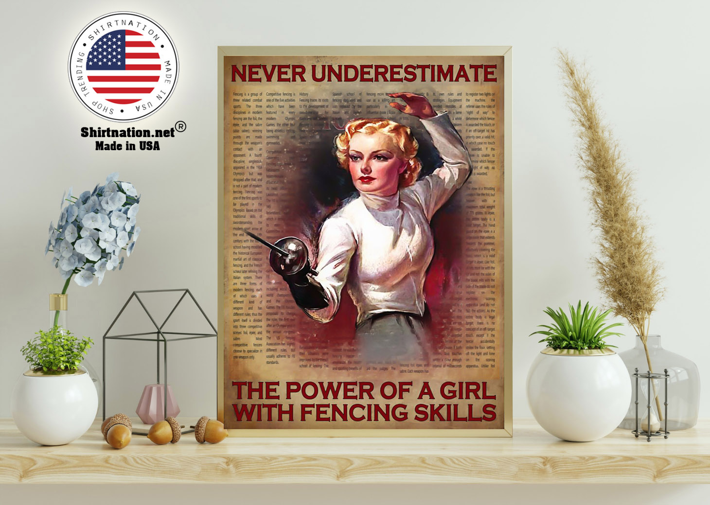 Never underestimate the power of a girl with fencing skills poster 11