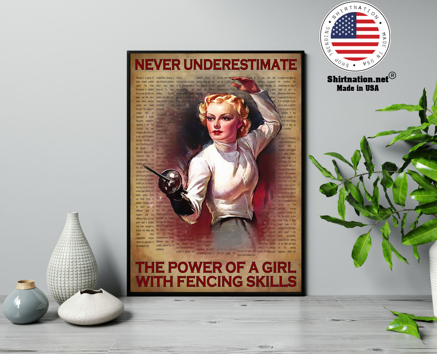 Never underestimate the power of a girl with fencing skills poster 13