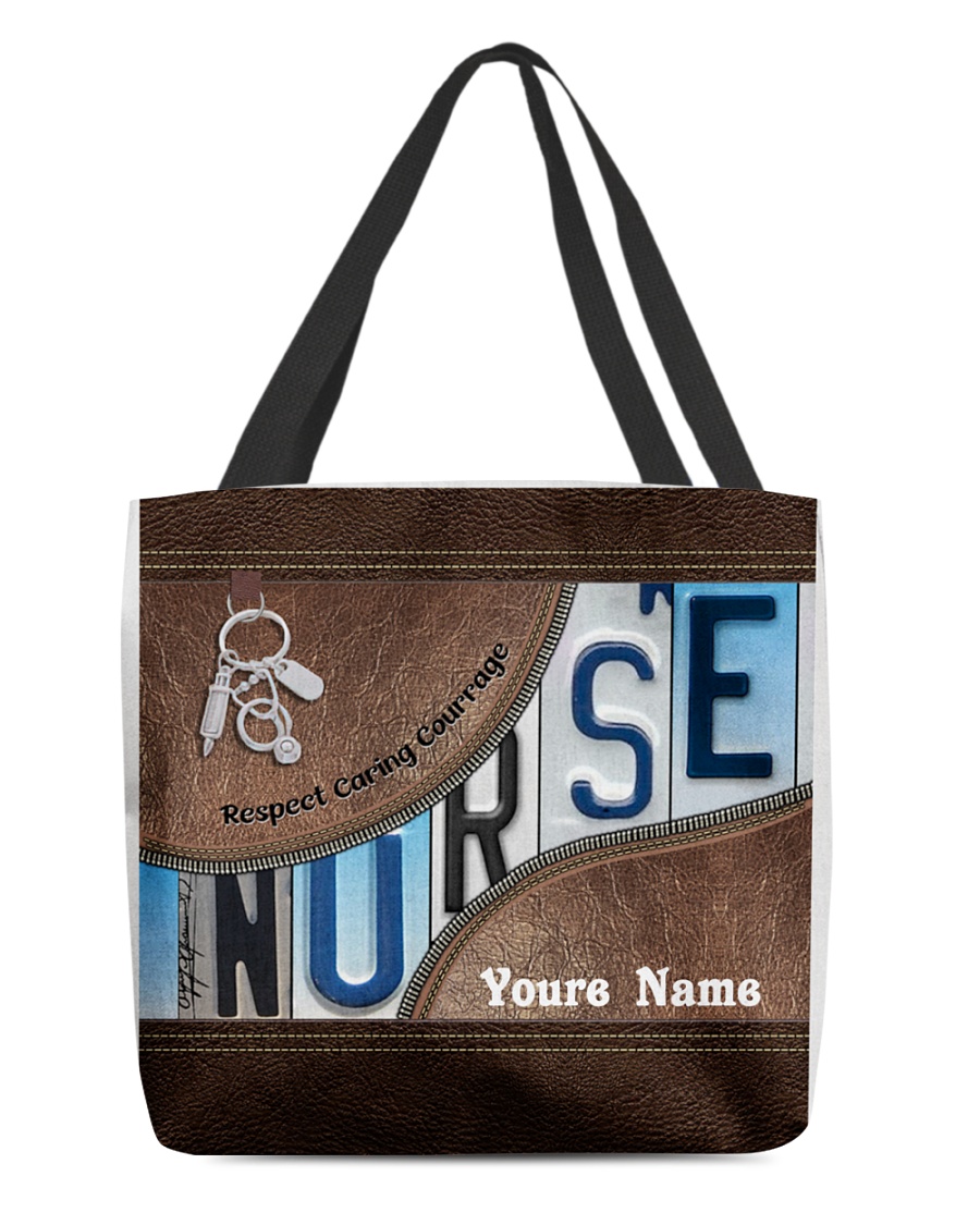 Nurse respect caring courage tote bag as