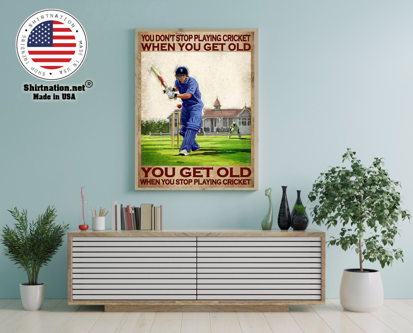 You dont stop playing cricket when you get old poster 12