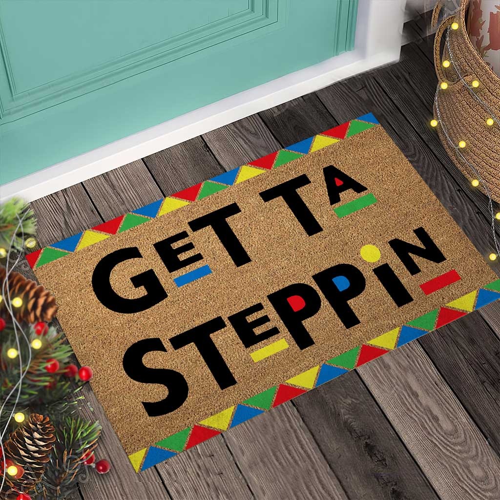 African American Get ta steppin doormat4