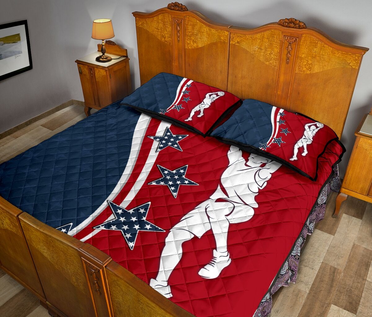 American baseketball quilt bedding set3
