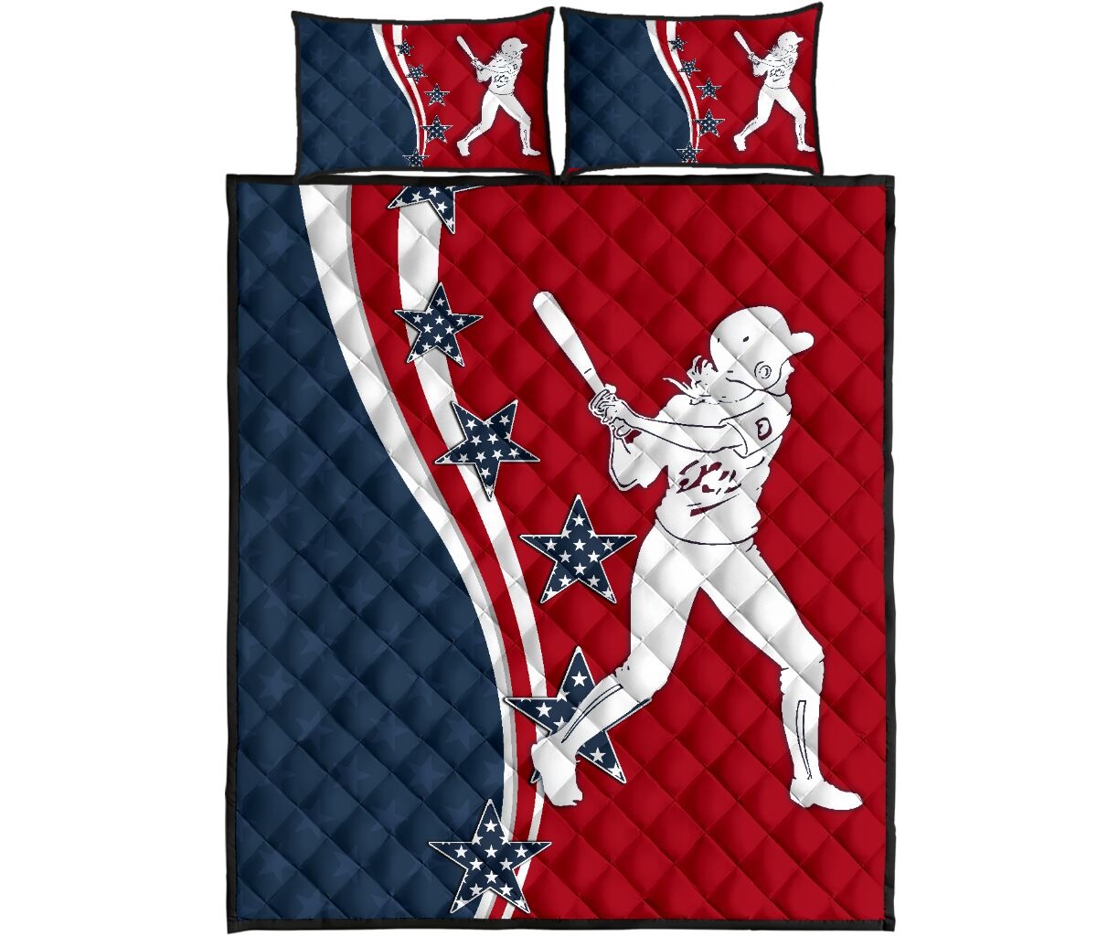American softball quilt bedding set4