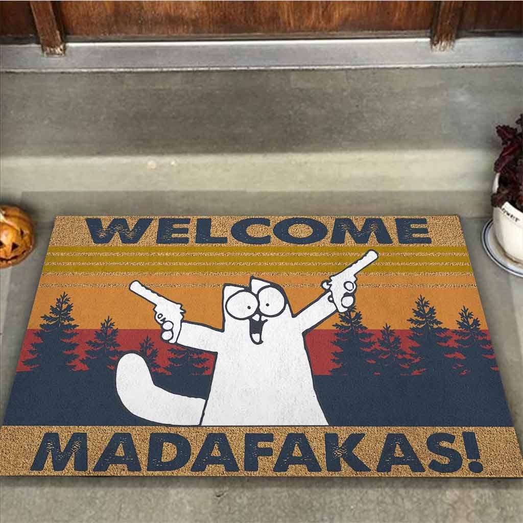 Cat Welcome madafakas doormat1