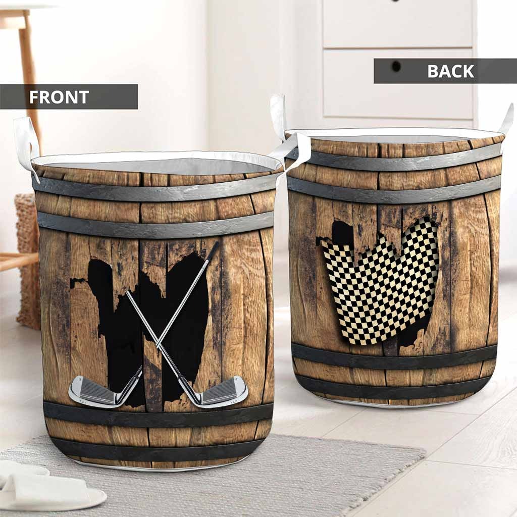 golf faux wood print basket laundry2