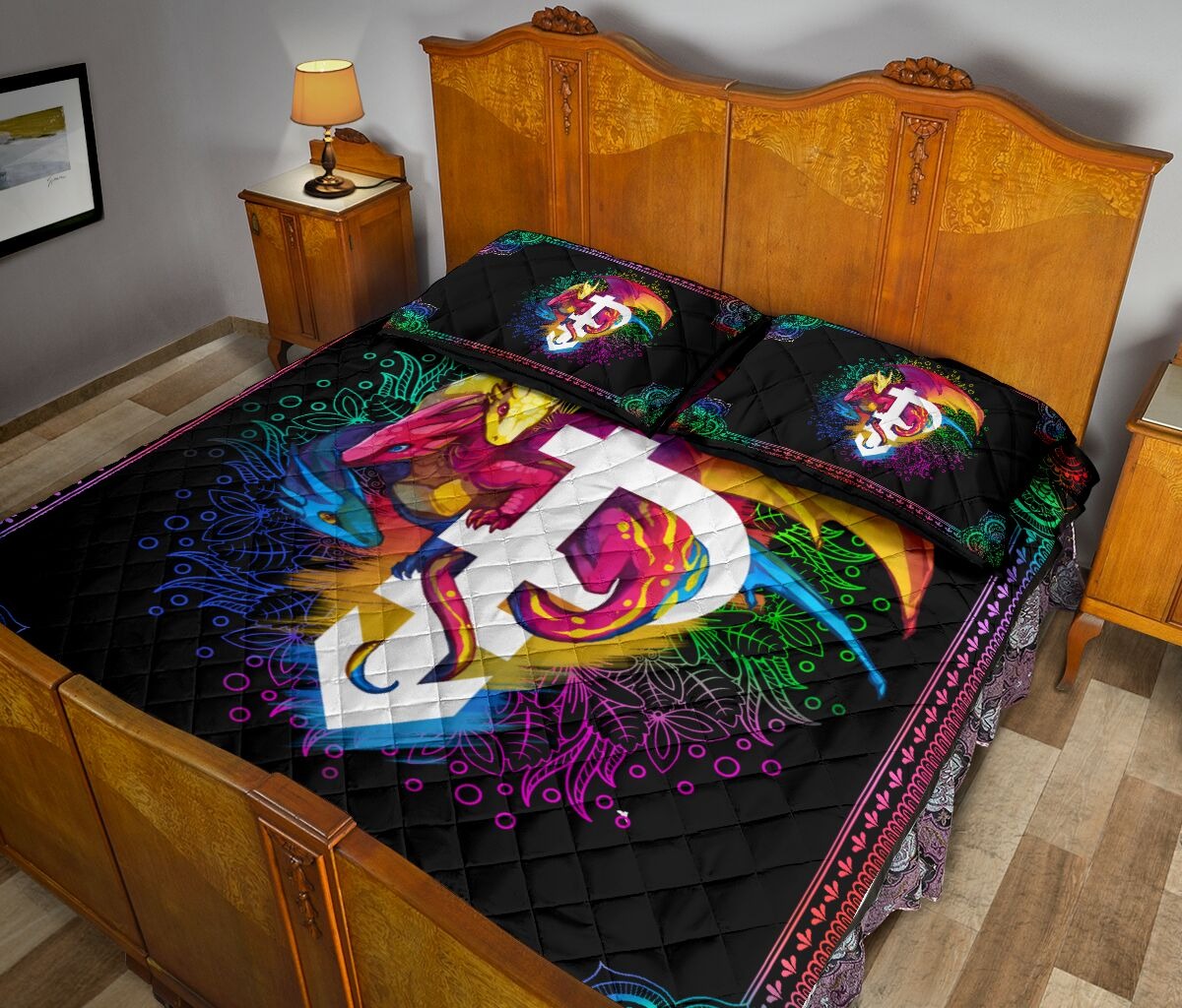 LGBT dragon quilt bedding set3