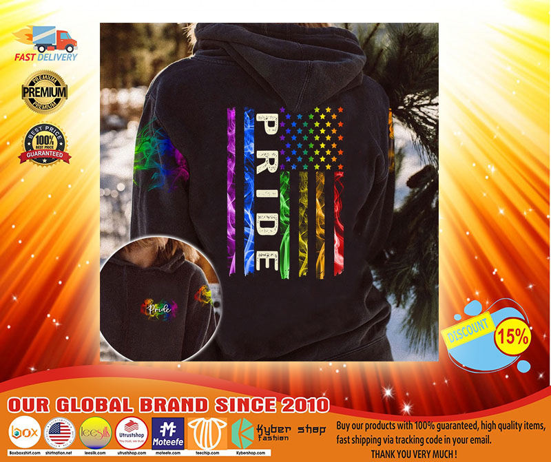 LGBT pride smoke vintage 3D hoodie3