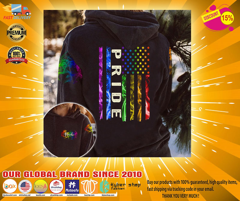 LGBT pride smoke vintage 3D hoodie2
