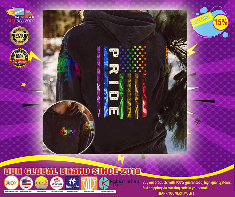 LGBT pride smoke vintage 3D hoodie1
