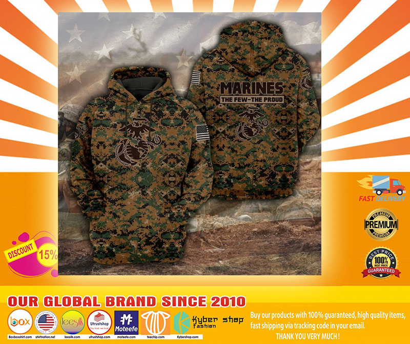 Marines camo forest the few the proud 3D hoodie4