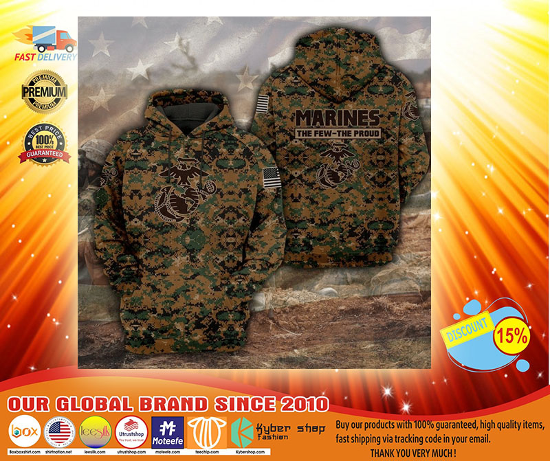Marines camo forest the few the proud 3D hoodie3