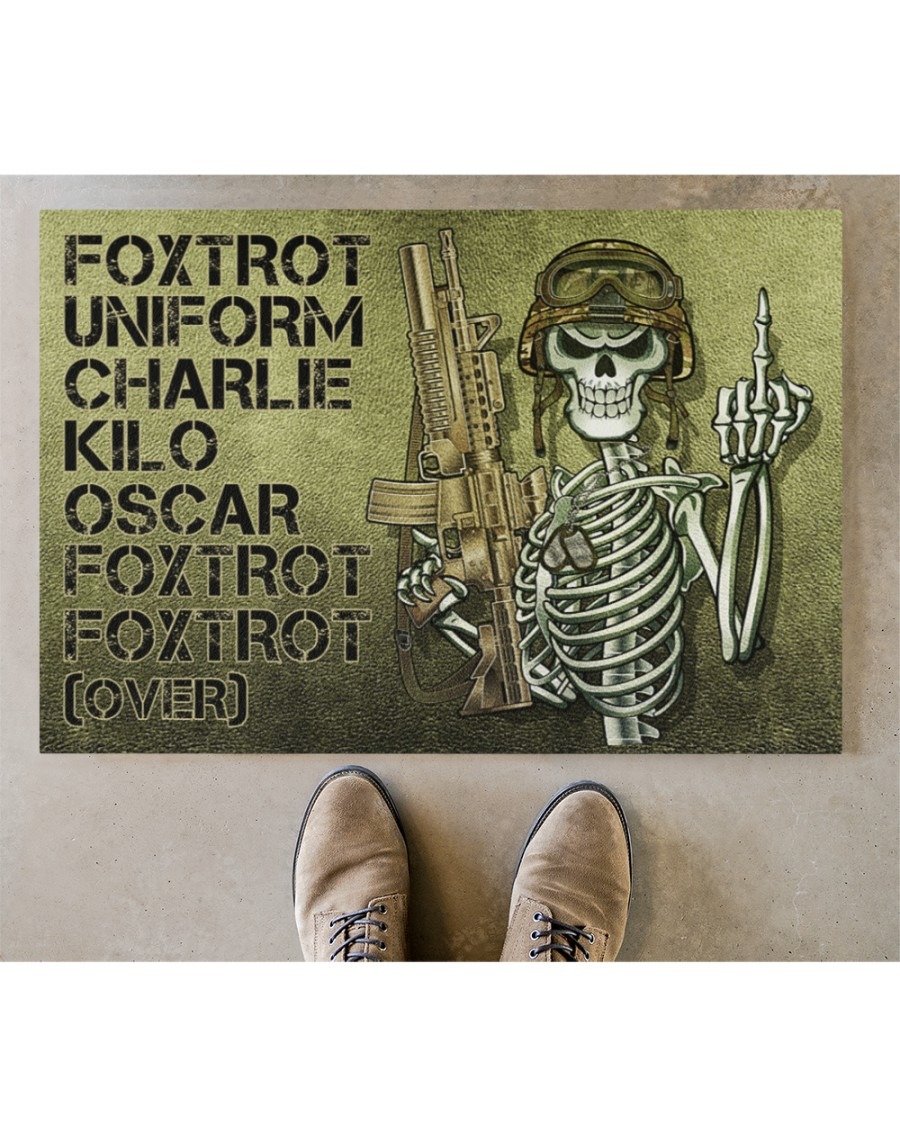 Skeleton Foxtrot uniform charlie kilo oscar doormat3