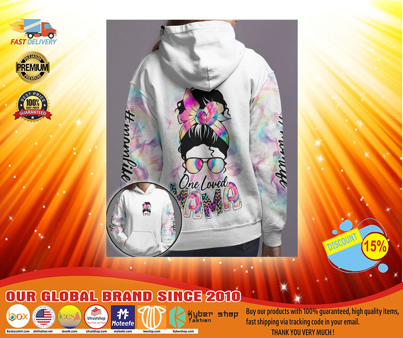 Skull coloful one loved mama 3D hoodie3