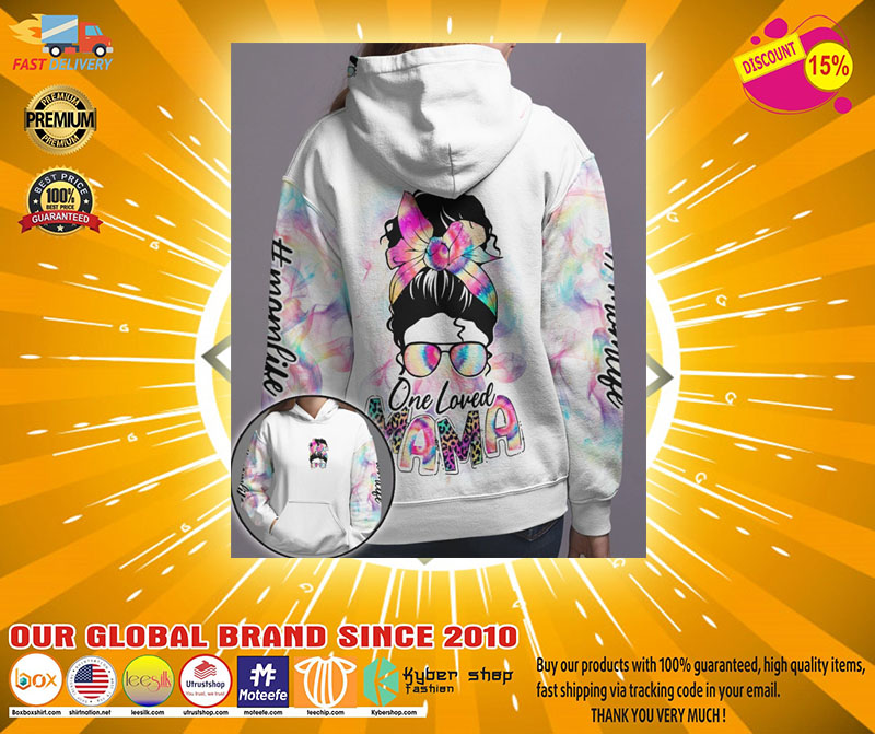Skull coloful one loved mama 3D hoodie2