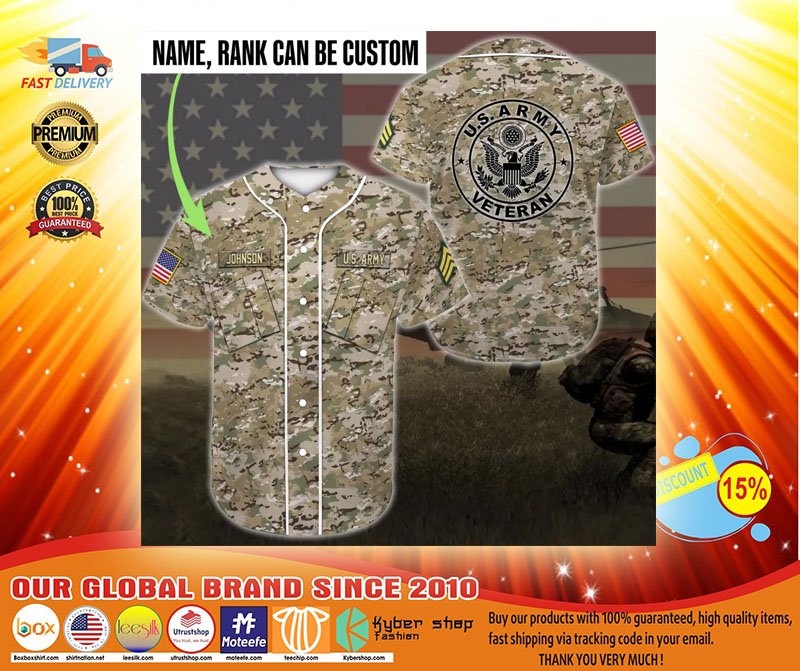 US army veteran custom name Baseball Jersey3
