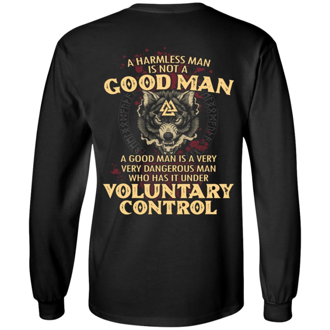 viking norse gym t shirt apparel a harmless man is not a good man backapparel heathen by nature authentic viking products long sleeve ultra cotton t shirtblacks 812221 1024x1024@2x