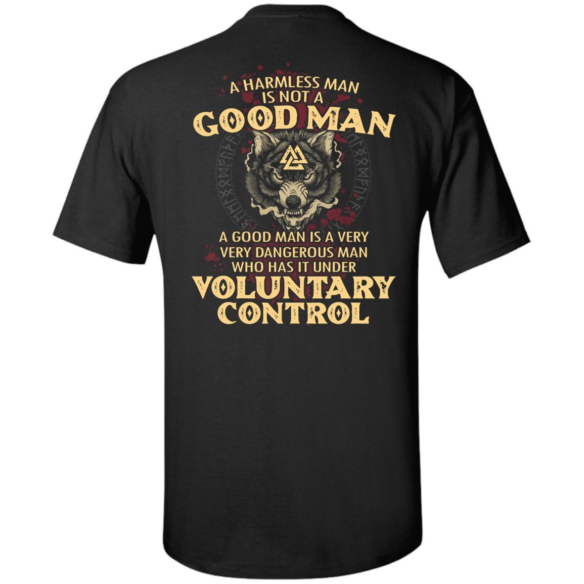viking norse gym t shirt apparel a harmless man is not a good man backapparel heathen by nature authentic viking products tall ultra cotton t shirtblackxlt 519549 1024x1024@2x