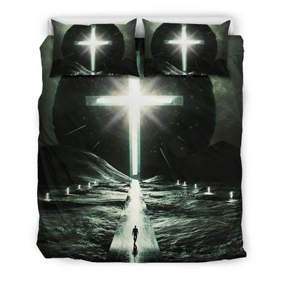 Way to cross light with person bedding set4