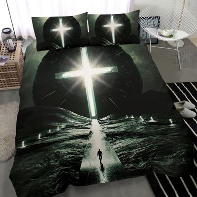 Way to cross light with person bedding set2