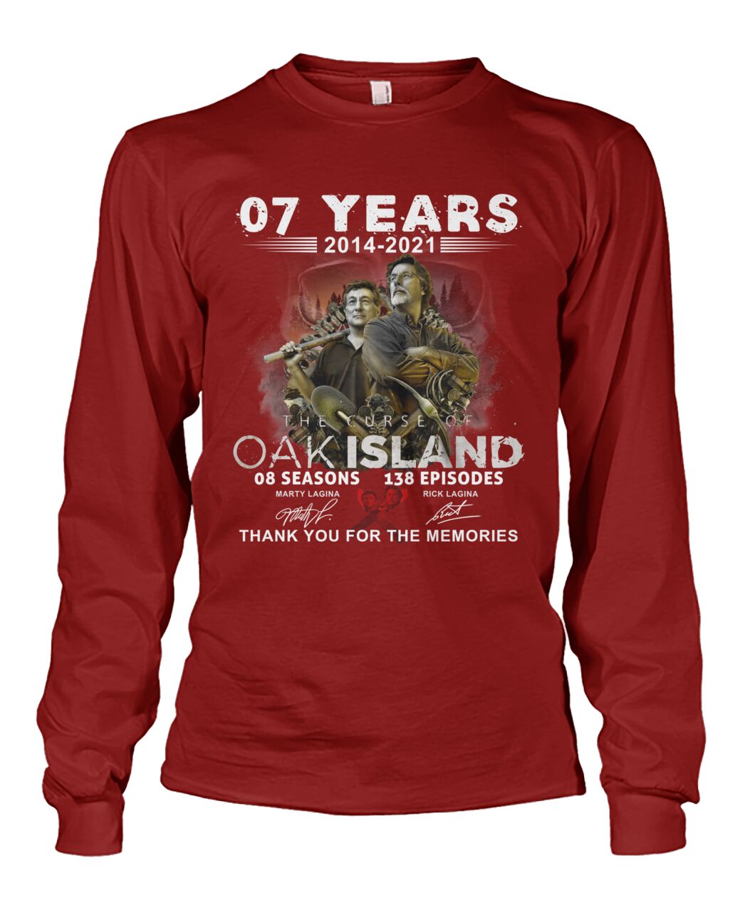 07 years 2014 2021 OAK island 08 seasons thank you for memories shirt 12