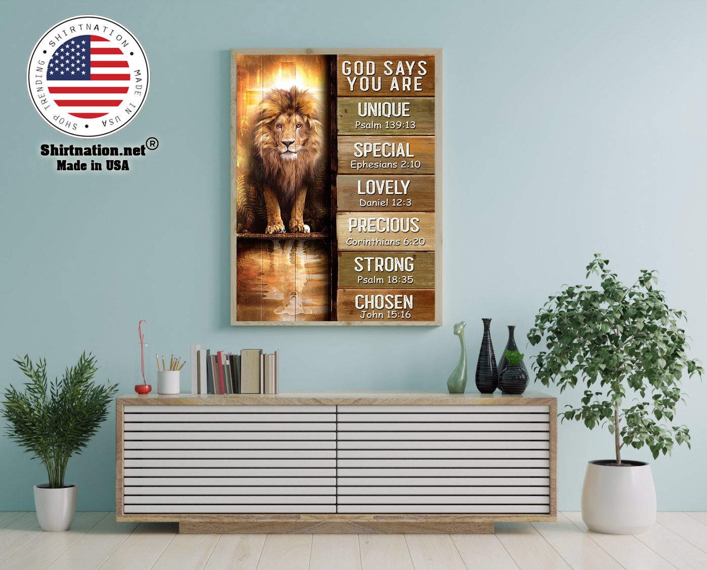 Amazing lion god says you are unique poster 12