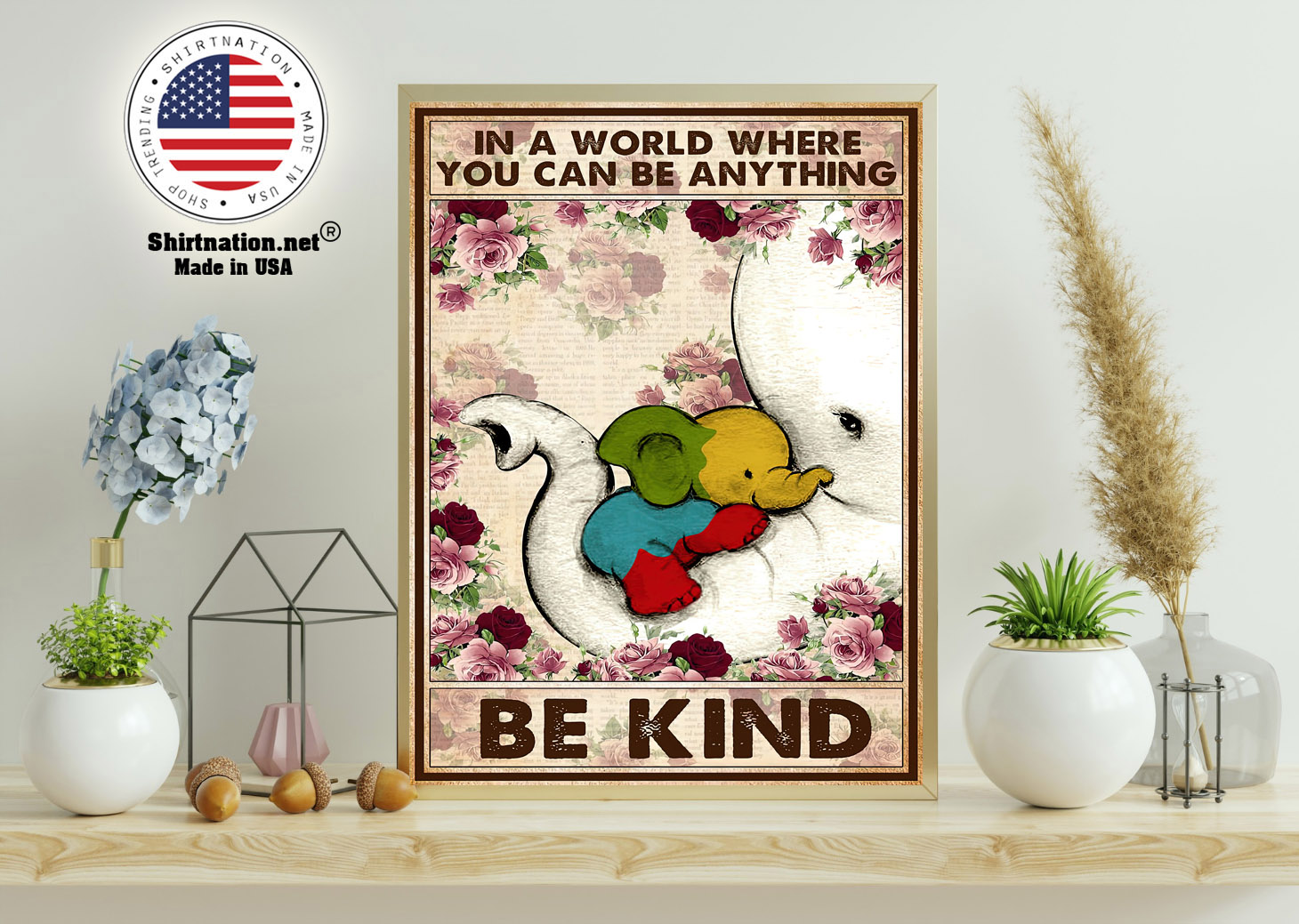 Autism Elephant In a world where you can be anything be kind poster 11