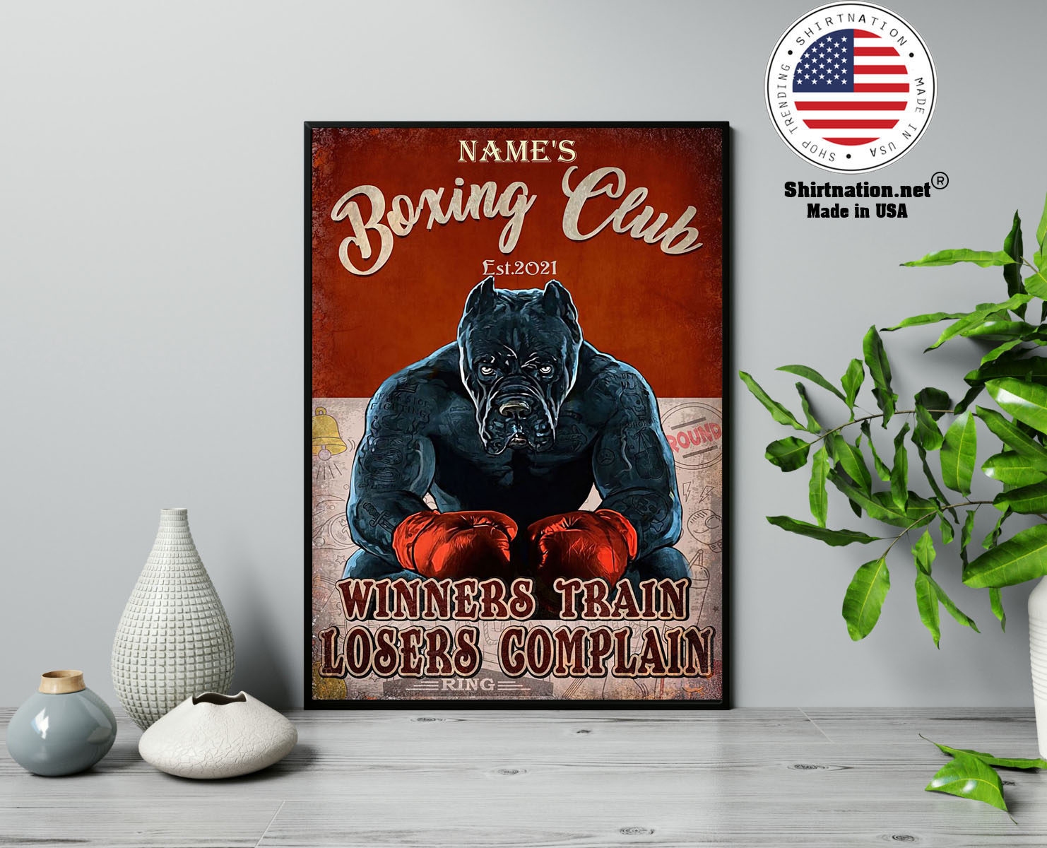 Boxing club winners train losers complain poster 13