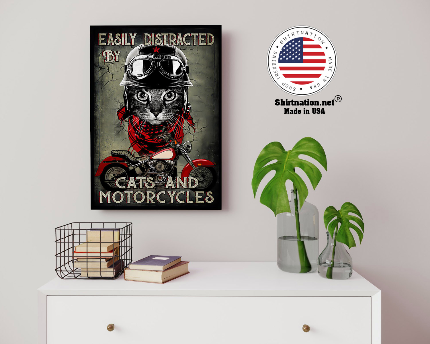 Easily distracted by cats and motorcycles poster 14 1