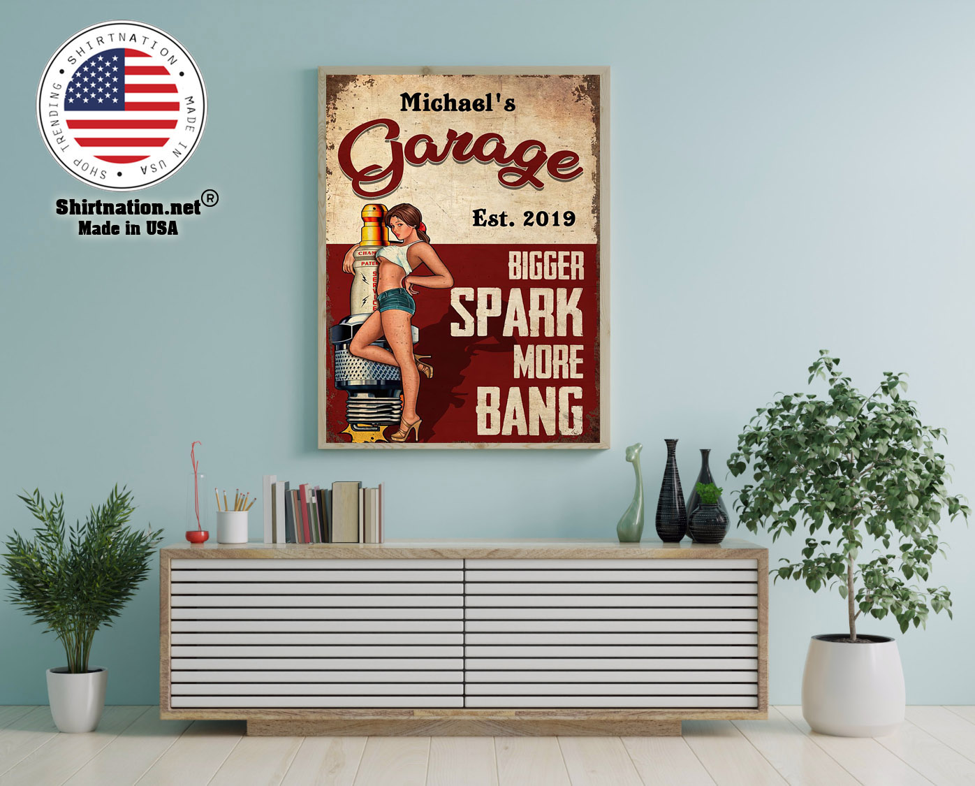 Garage bigger spark more bang poster 12
