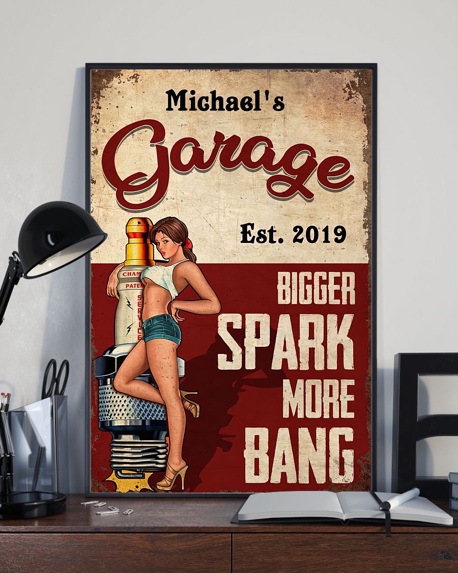 Garage bigger spark more bang poster2