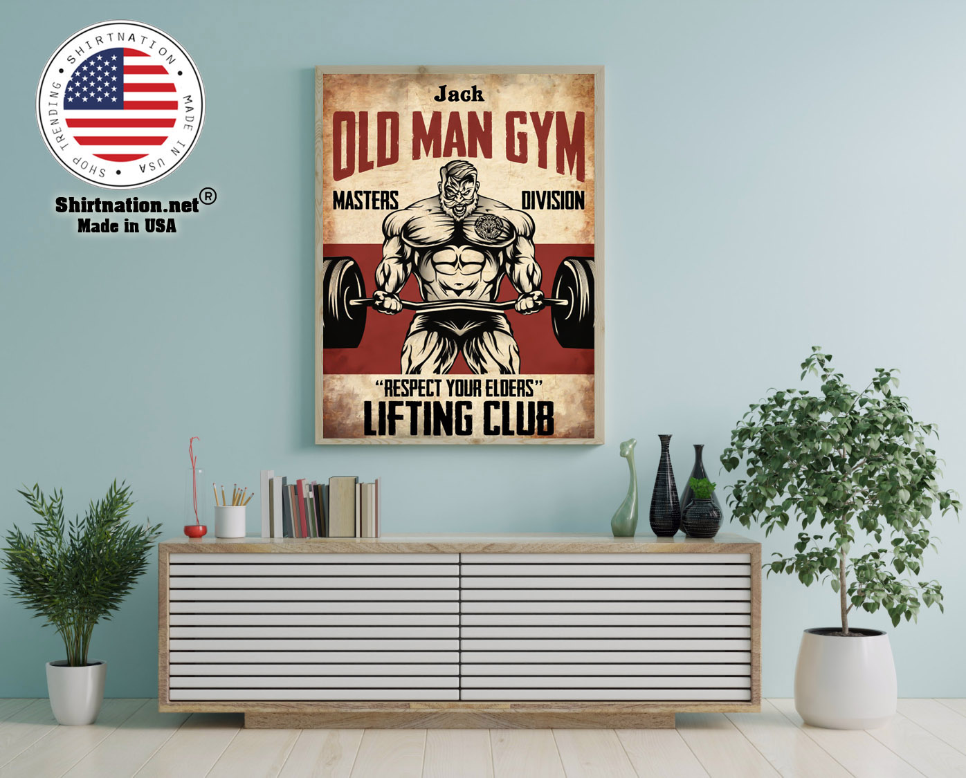 Old man gym masters division respect your elders lifting club poster 12 1